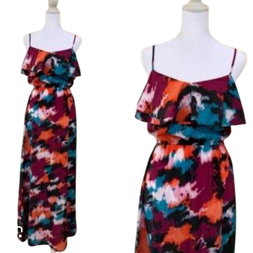 Loft black Purple Shift dress sleeveless size 8P 8 Petite Scoop Spaghetti strap